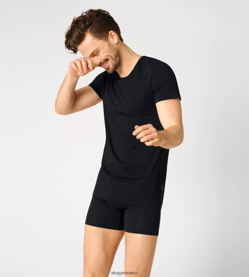ropa de estar por casa | mx sloggi hombres camiseta 24/7 negro 220XJH808