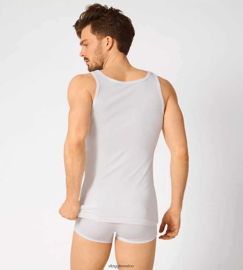 ropa de estar por casa | mx sloggi hombres camiseta básica sin mangas blanco 220XJH869