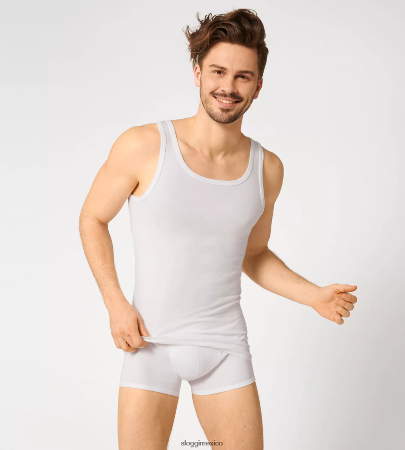 ropa de estar por casa | mx sloggi hombres camiseta básica sin mangas blanco 220XJH869