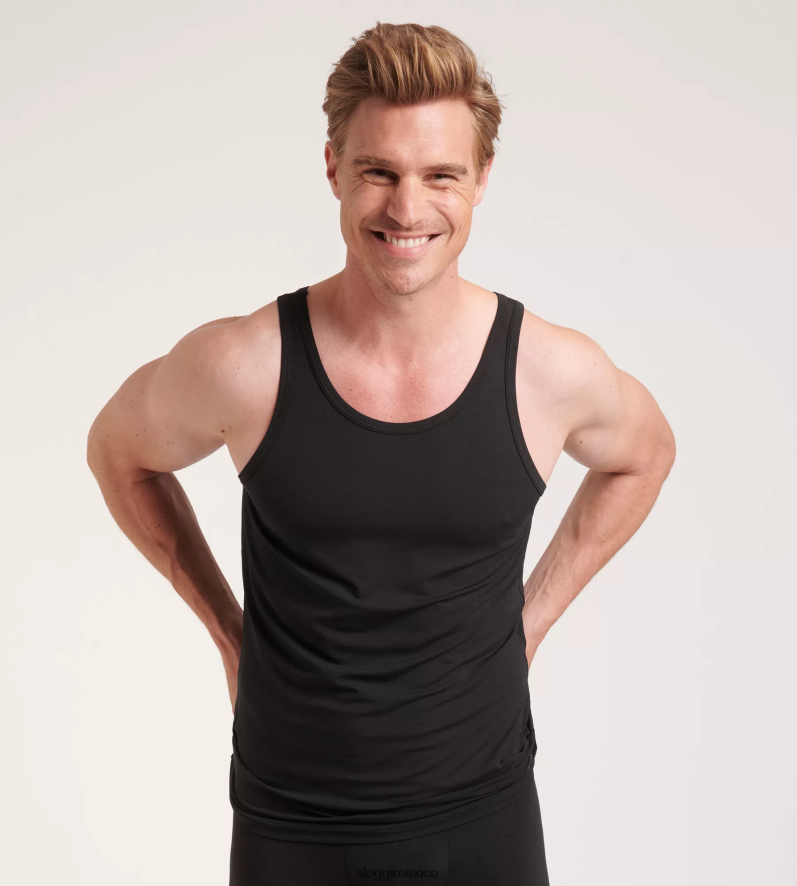 ropa de estar por casa | mx sloggi hombres camiseta sin mangas siempre suave negro 220XJH888