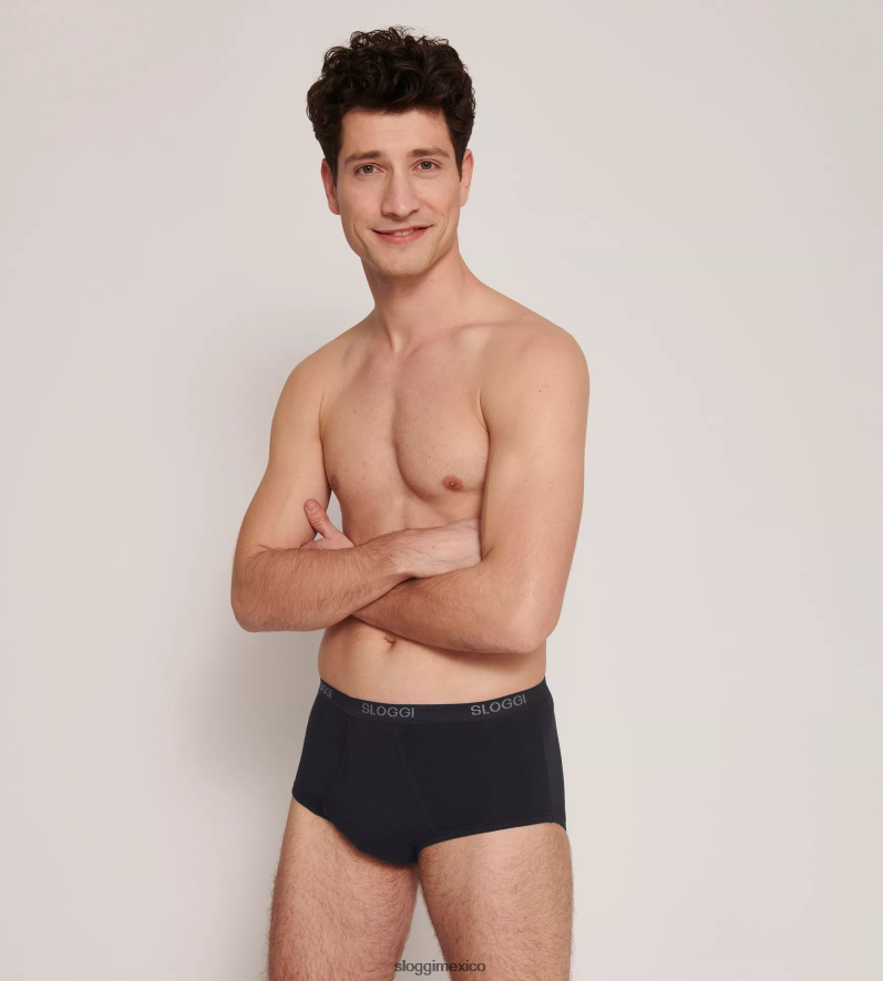 ropa interior mx sloggi hombres braguita maxi básica negro 220XJH757