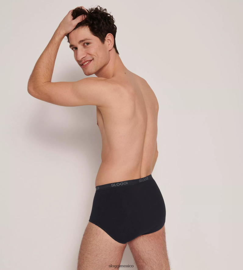 ropa interior mx sloggi hombres braguita maxi básica negro 220XJH757
