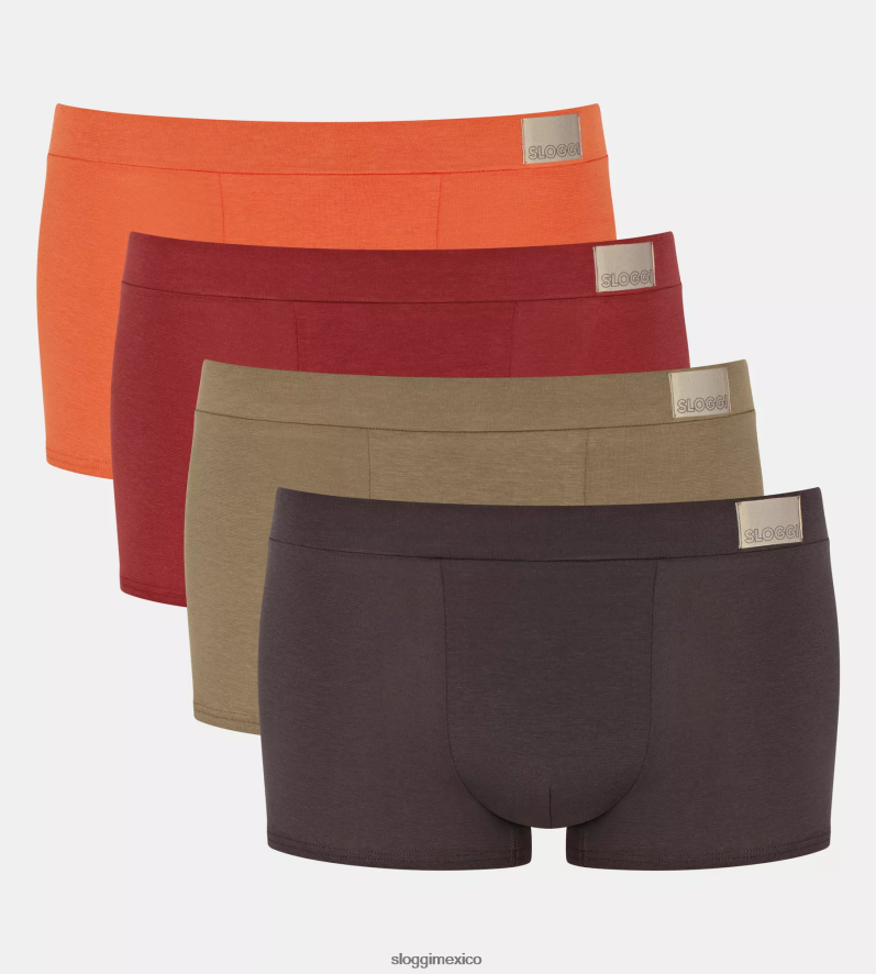 ropa interior mx sloggi hombres ir calzoncillos hipster naturales combinación marrón - oscuro 220XJH886