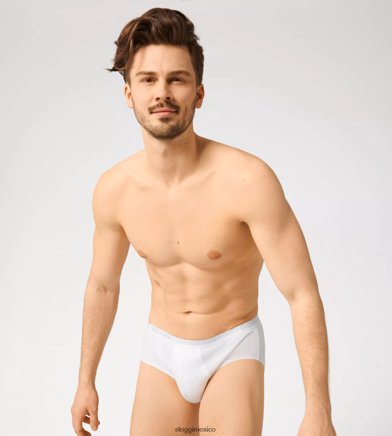 ropa interior mx sloggi hombres braguita midi básica blanco 220XJH786