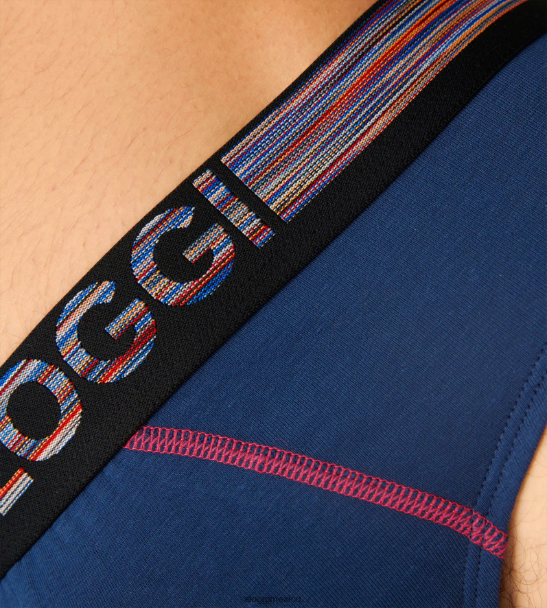 ropa interior mx sloggi hombres braguita midi go abc natural combinación azul - oscuro 220XJH826
