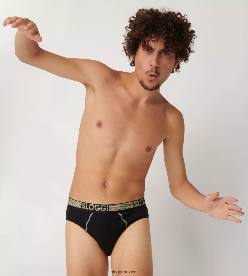 ropa interior mx sloggi hombres braguita midi go abc natural combinación azul - oscuro 220XJH826