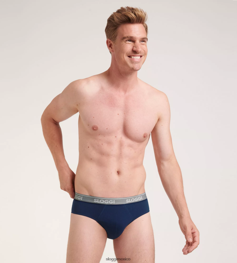 ropa interior mx sloggi hombres braguitas midi go abc azul negro 220XJH803