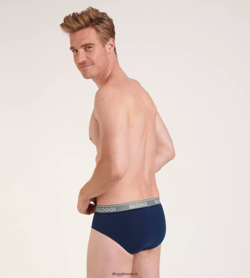 ropa interior mx sloggi hombres braguitas midi go abc azul negro 220XJH803