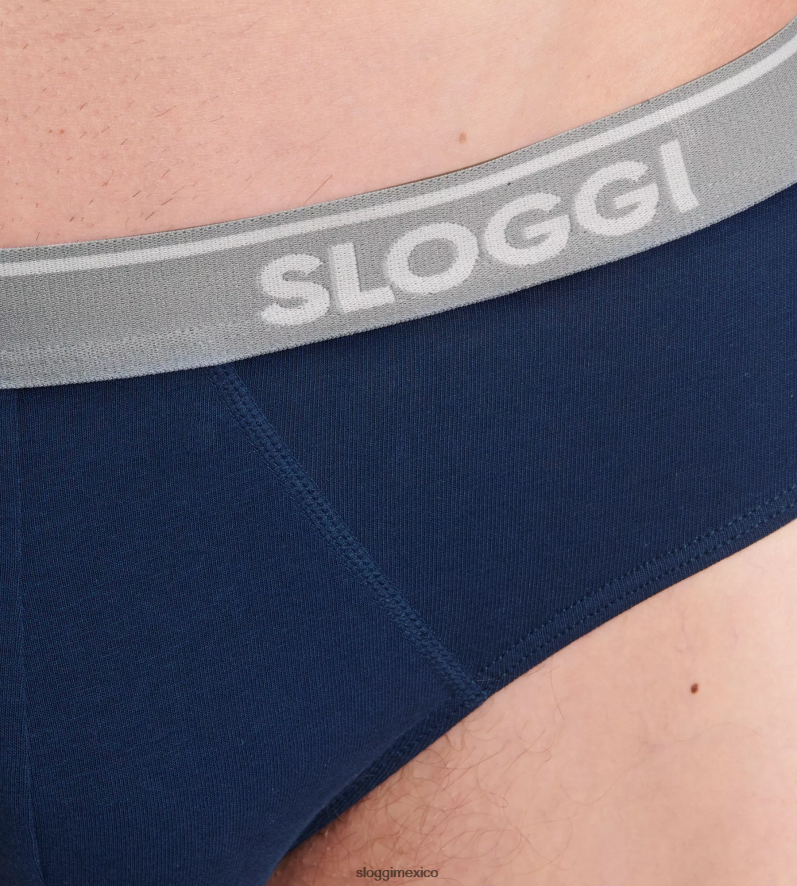 ropa interior mx sloggi hombres braguitas midi go abc azul negro 220XJH803
