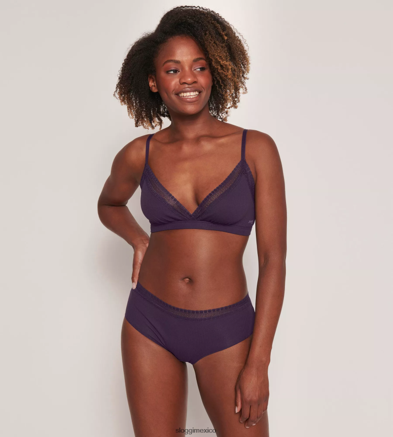 bragas | mx sloggi mujer braguitas hipster de canalé arándano 220XJH132