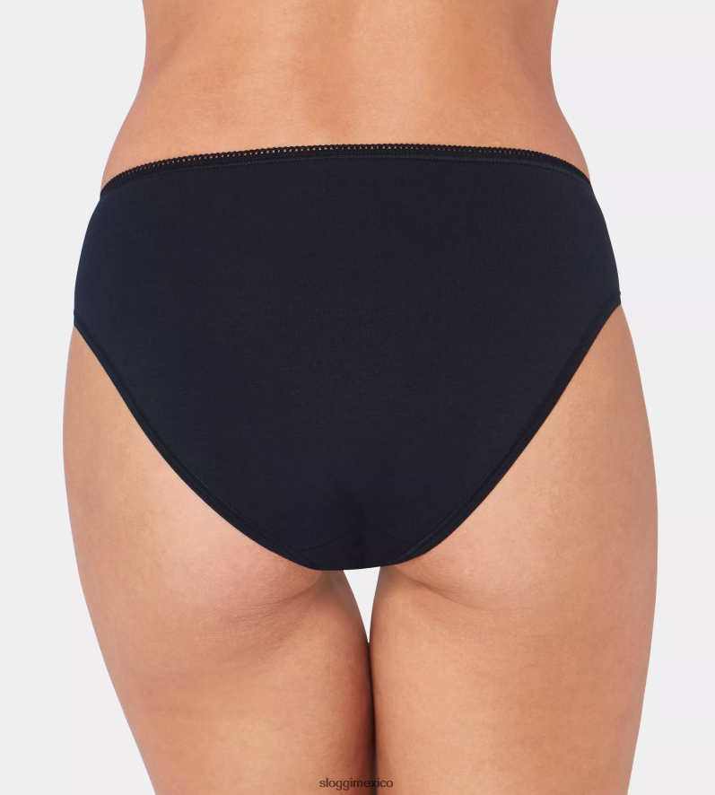 bragas | mx sloggi mujer Braguitas de tai de algodón 24/7 negro 220XJH300