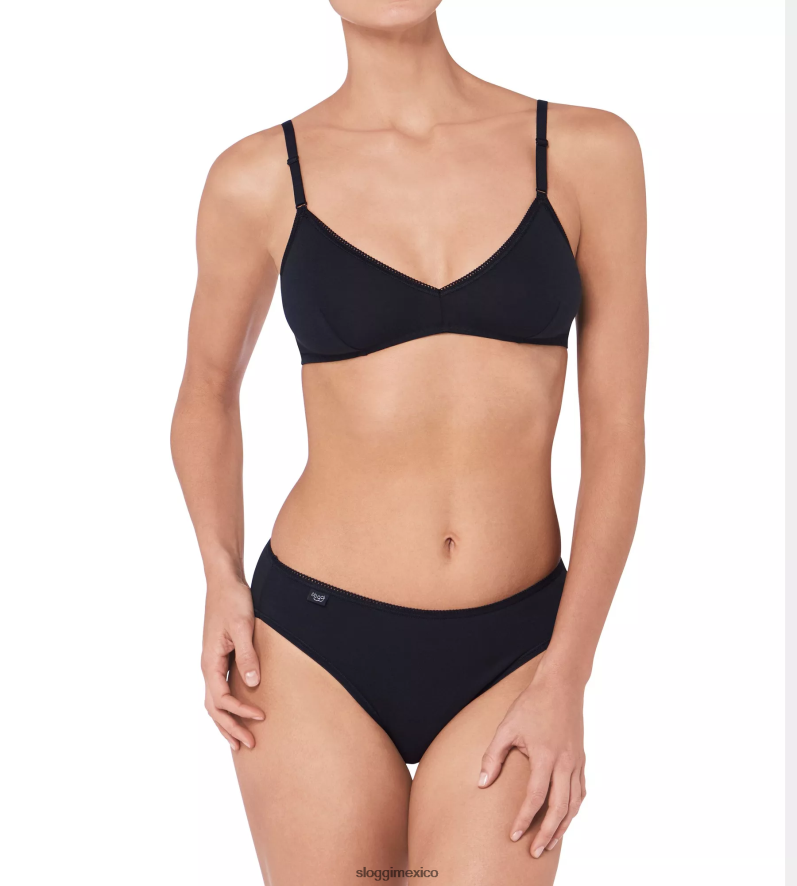 bragas | mx sloggi mujer Braguitas de tai de algodón 24/7 negro 220XJH300