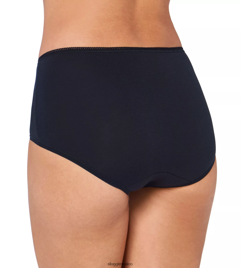 bragas | mx sloggi mujer Braguitas midi de algodón 24/7 negro 220XJH25