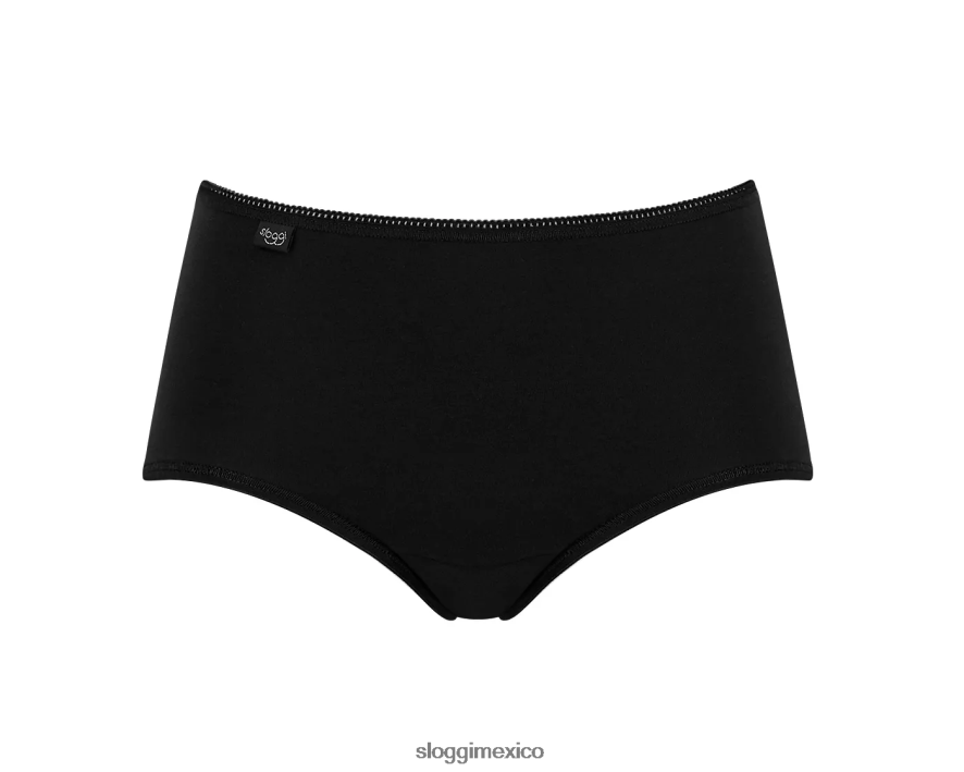 bragas | mx sloggi mujer Braguitas midi de algodón 24/7 negro 220XJH294