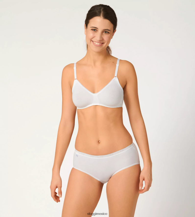 bragas | mx sloggi mujer braguita midi basic+ blanco 220XJH236