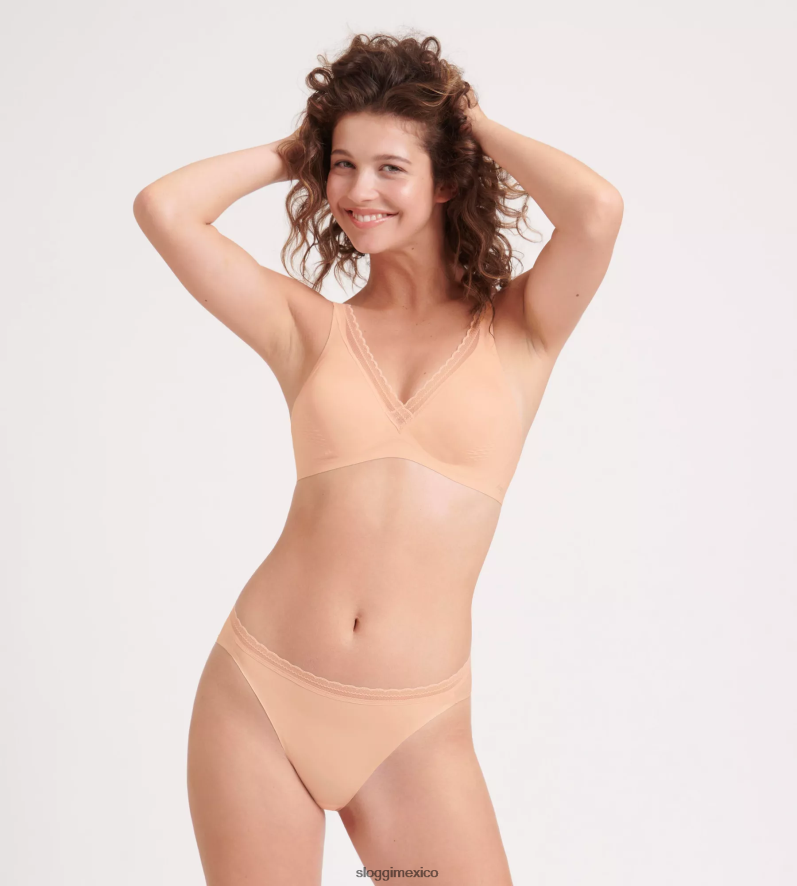 bragas | mx sloggi mujer braguitas con pernera alta y giro body adapt naranja en polvo 220XJH579