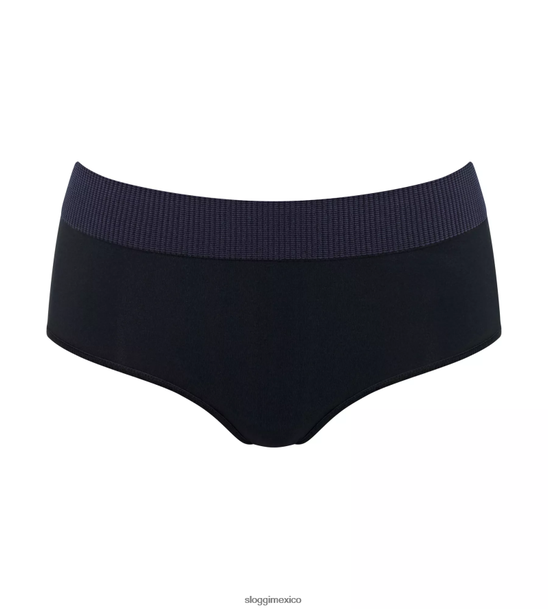 bragas | mx sloggi mujer braguitas de cintura alta con aloe ever infused negro 220XJH516