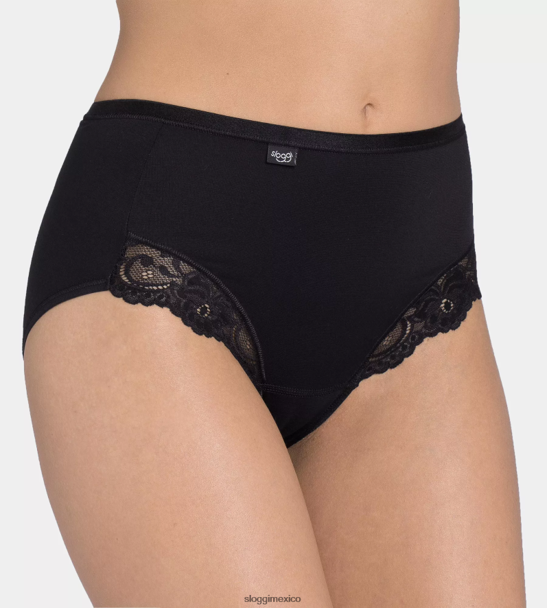 bragas | mx sloggi mujer maxi braguitas románticas negro 220XJH353