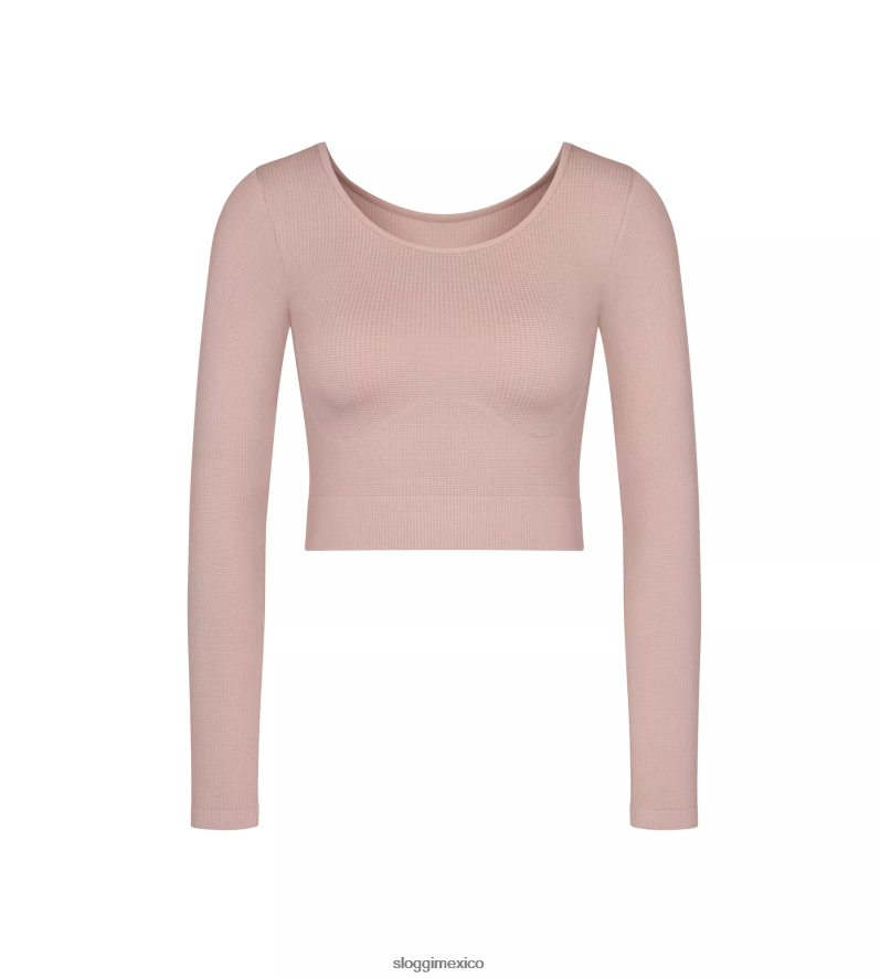 ropa de estar por casa | mx sloggi mujer camiseta de manga larga con aloe ever infused malva brumoso 220XJH422