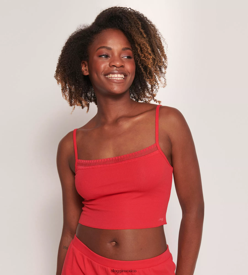 ropa de estar por casa | mx sloggi mujer ir top de canalé con tirantes finos Campari 220XJH307