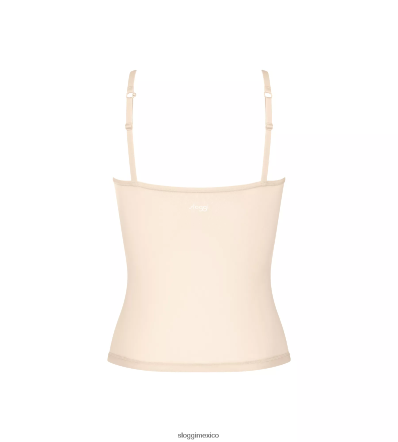 ropa de estar por casa | mx sloggi mujer top adaptable suave con tirantes finos natural (076) 220XJH168