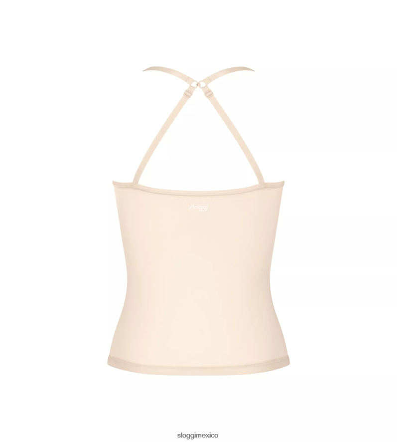 ropa de estar por casa | mx sloggi mujer top adaptable suave con tirantes finos natural (076) 220XJH168