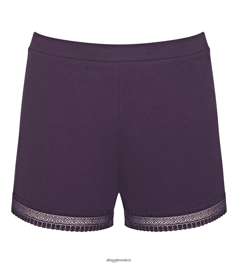 ropa de estar por casa | mx sloggi mujer ir pantalones cortos de canalé arándano 220XJH204