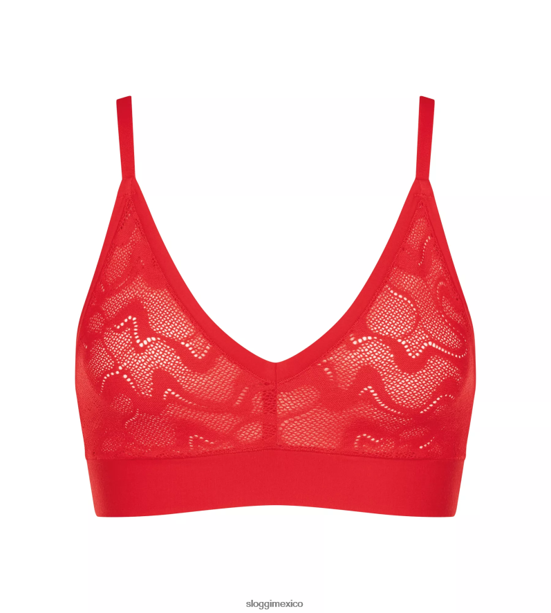 sujetadores | mx sloggi mujer bralette de encaje integral Campari 220XJH41