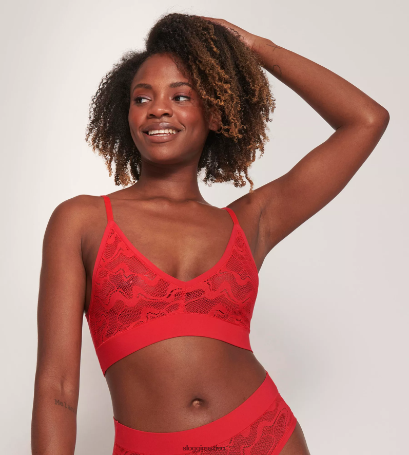 sujetadores | mx sloggi mujer bralette de encaje integral Campari 220XJH41