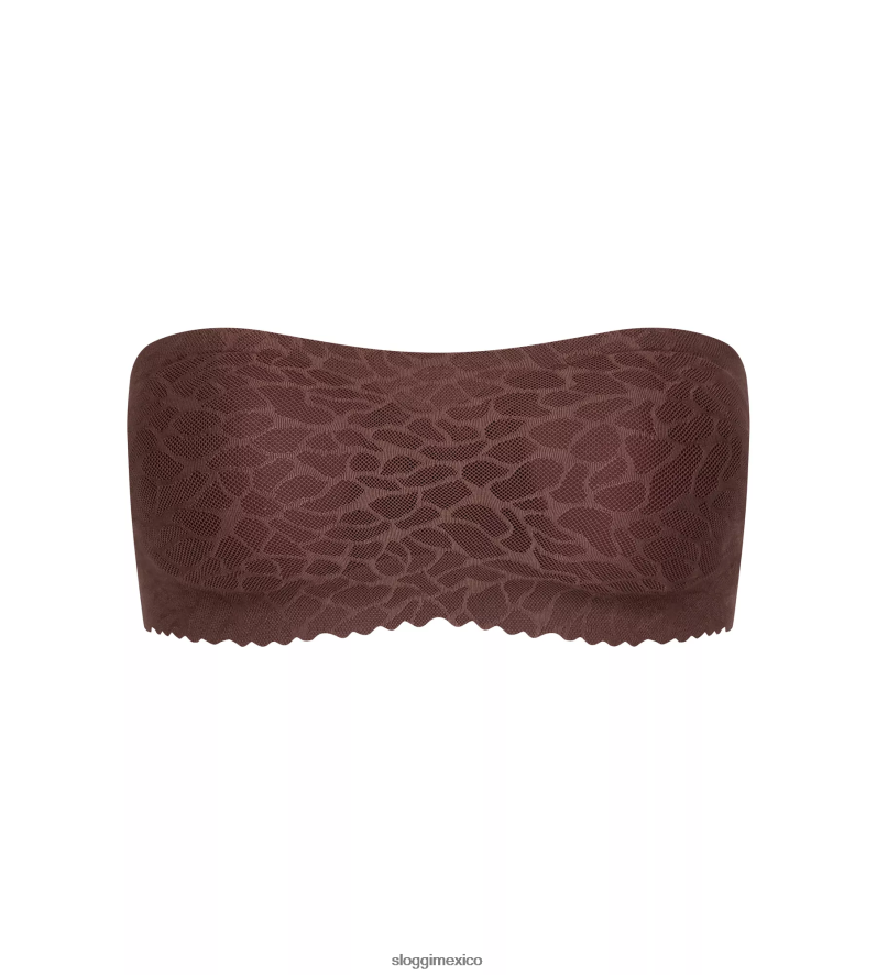 sujetadores | mx sloggi mujer sujetador bandeau de encaje zero Feel marrón ébano 220XJH676