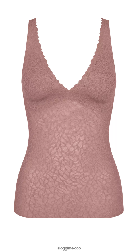 sujetadores | mx sloggi mujer camisa con sujetador de encaje zero feel cacao 220XJH342