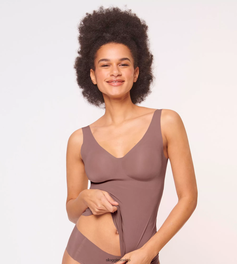 sujetadores | mx sloggi mujer camisa con sujetador zero feel cacao 220XJH572