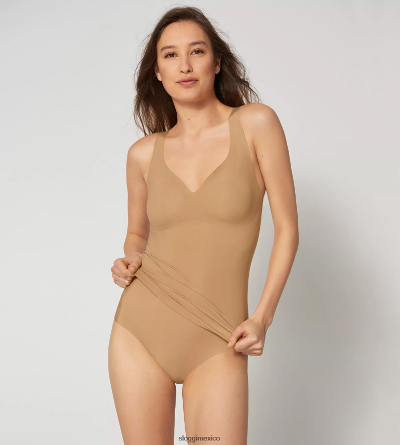 sujetadores | mx sloggi mujer camisa con sujetador zero feel coñac 220XJH492