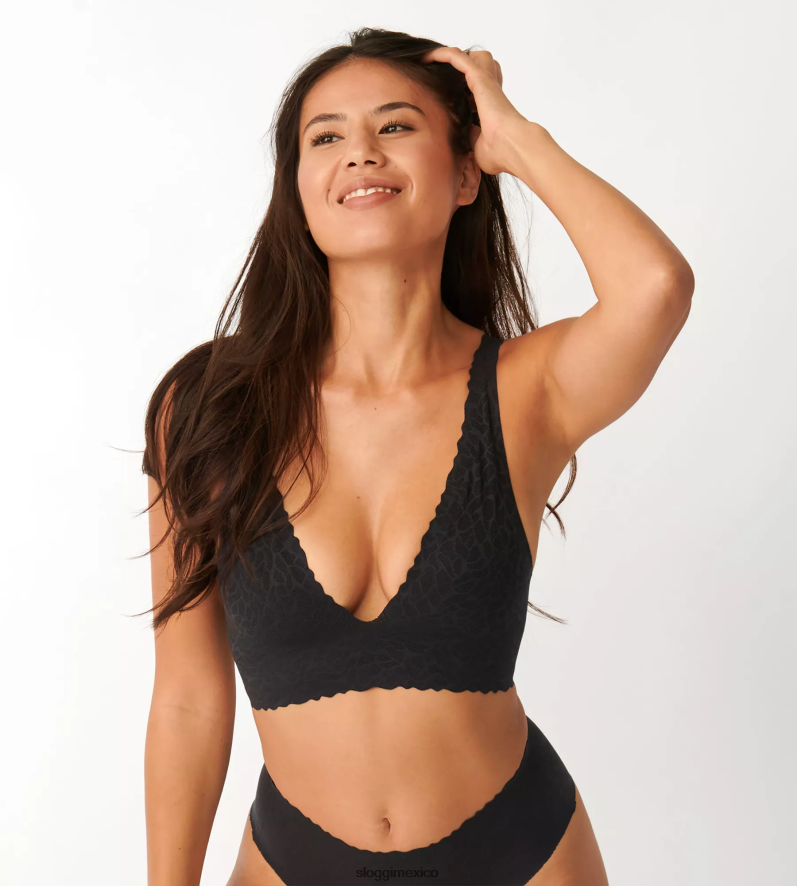 sujetadores | mx sloggi mujer top de encaje sin sensación negro 220XJH248